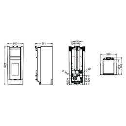 Termostufa a pellet Thermorossi CREO Idra 29