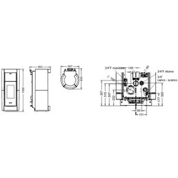 Termostufa a pellet Thermorossi CHIC Supreme Idra 22