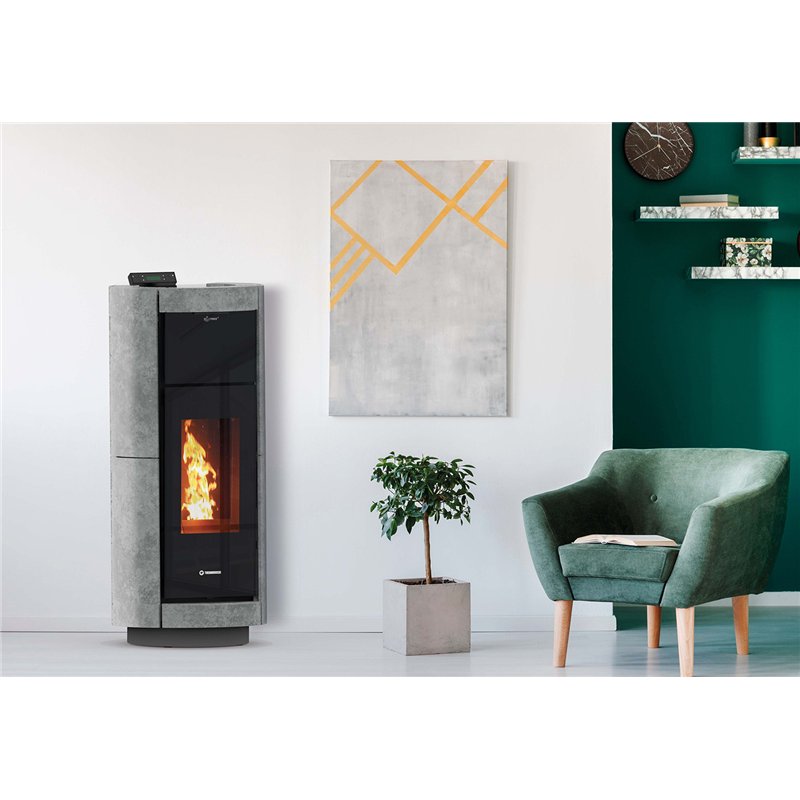 Termostufa a pellet Thermorossi DORICA Stone Idra 29
