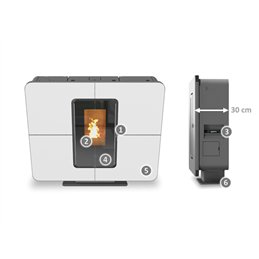 Thermorossi SLIMQUADRO IDRA pellet thermo stove