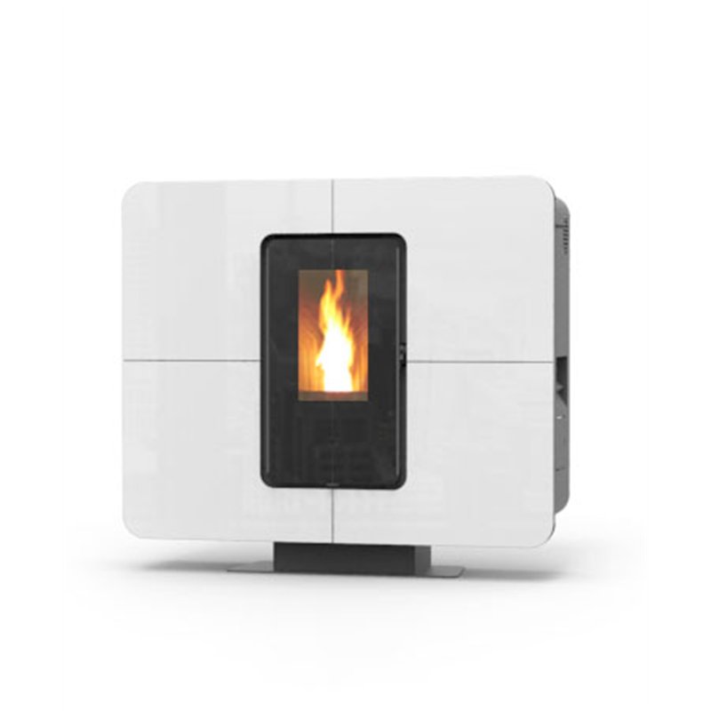 Termostufa a pellet Thermorossi SLIMQUADRO IDRA 14 Cristallo