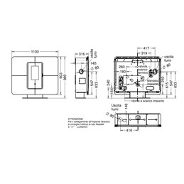 Thermorossi SLIMQUADRO IDRA pellet thermo stove