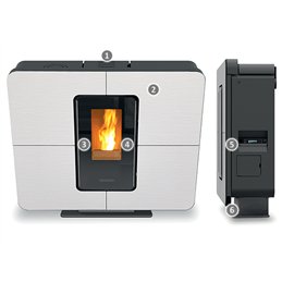Thermorossi SLIMQUADRO IDRA 14 Gres pellet thermo stove