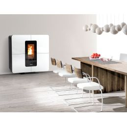 Termostufa a pellet Thermorossi SLIMQUADRO IDRA MAXI