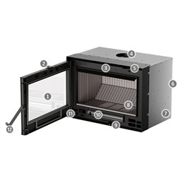 Inserto a legna SKYLINE 490 Thermorossi 10,5 kW 5 stelle