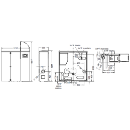 Caldaia a pellet Thermorossi COMPACT SLIM S25 EVO 20,57 Kw