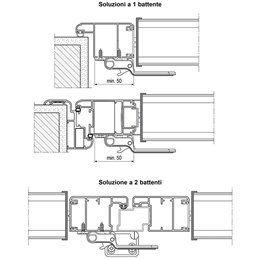 AGB 2K series snap-on espagnolette for door 003.01.93