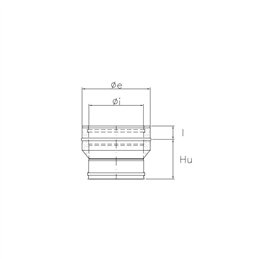 Single-double joint RM2RCI ISO25 HAMMERED COPPER Double wall flue