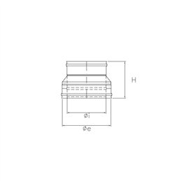 Giunzione doppia-mono RM2RCU ISO25 RAME MARTELLATO Canna