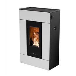 Stufa a pellet Thermorossi SlimQuadro Lumia Cristallo 10,2 Kw 5 Stelle
