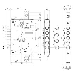 Serratura elettronica Mottura BT.P771W BLOCK da infilare