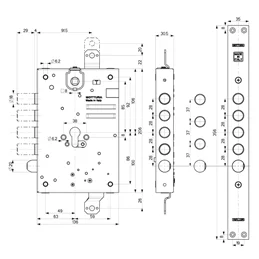 Serratura elettronica Mottura BT.H571 BLOCK da applicare
