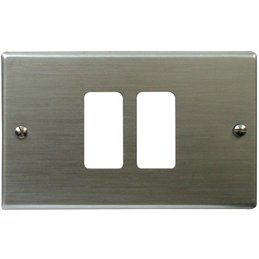 Placca in alluminio per prese elettriche compatibile Magic - 2