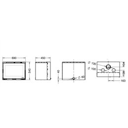 Inserto a legna SKYLINE 540 Thermorossi 10,5 kW 5 stelle