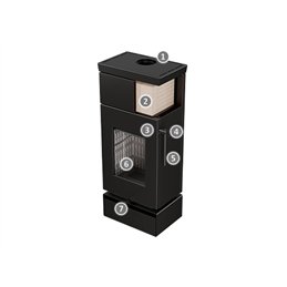 Stufa a legna con accumulo Thermorossi Zen T 7,7 Kw