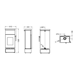 Stufa a legna con accumulo Thermorossi Zen T 7,7 Kw