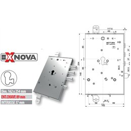 Serratura elettronica per porta blindata Mottura 89XL11W790 per