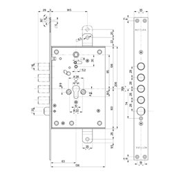 Serratura porta blindata Mottura 87.977Q triplice 1/2 g.