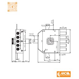 MOIA JA425 security lock (Antonioli / Auno) punched key