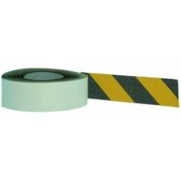 Yellow / black 50 mm anti-slip adhesive tape (18 m roll)