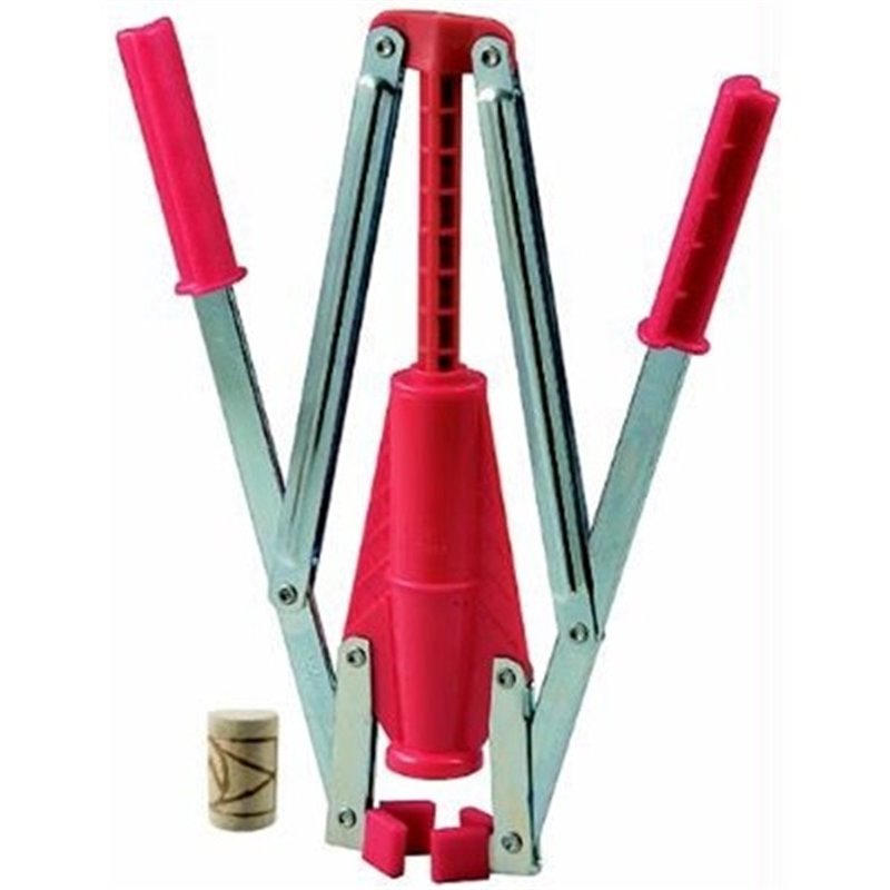 Double lever corker for cork stoppers