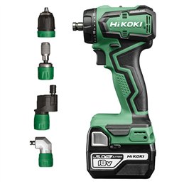 CORDLESS DRILL INTERCHANGEABLE HEADS HIKOKI DS18DDQ 5.0AH