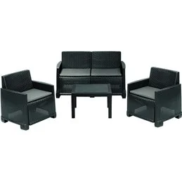 Set Giardino Tavolo+ divano e 2 sedie in PP/rattan - ISEO VIGOR