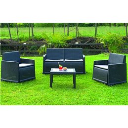 Set Giardino Tavolo+ divano e 2 sedie in PP/rattan - ISEO VIGOR
