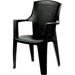 Sedia in PP con braccioli EDEN 55x60x91hcm antracite