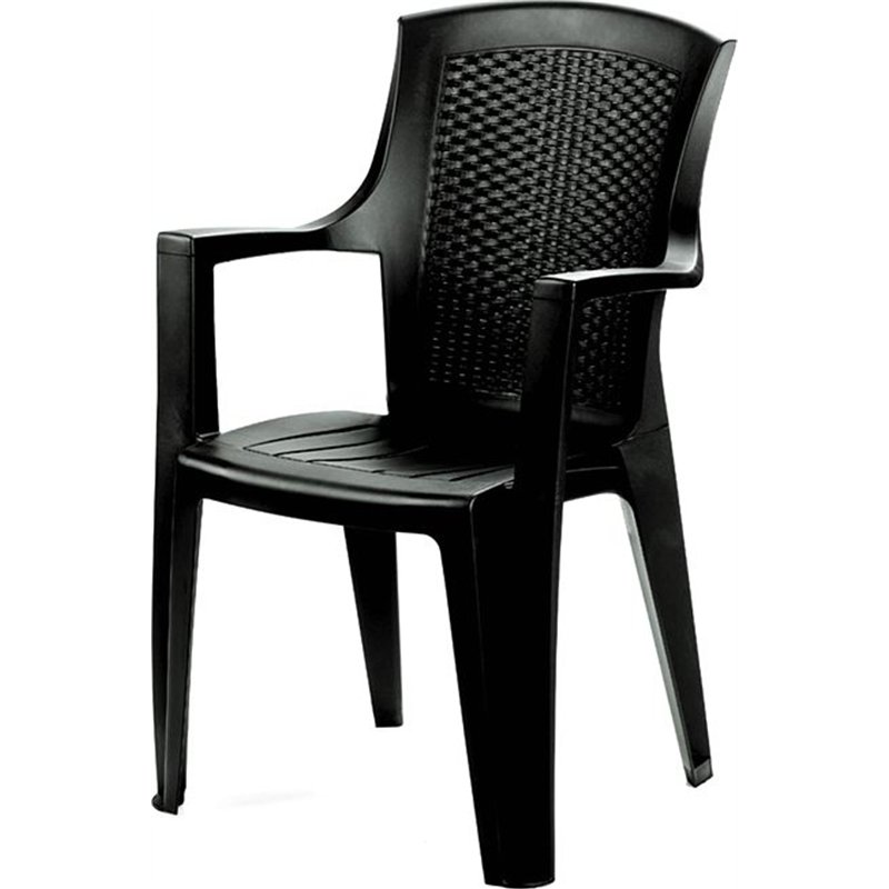 Sedia in PP con braccioli EDEN 55x60x91hcm antracite