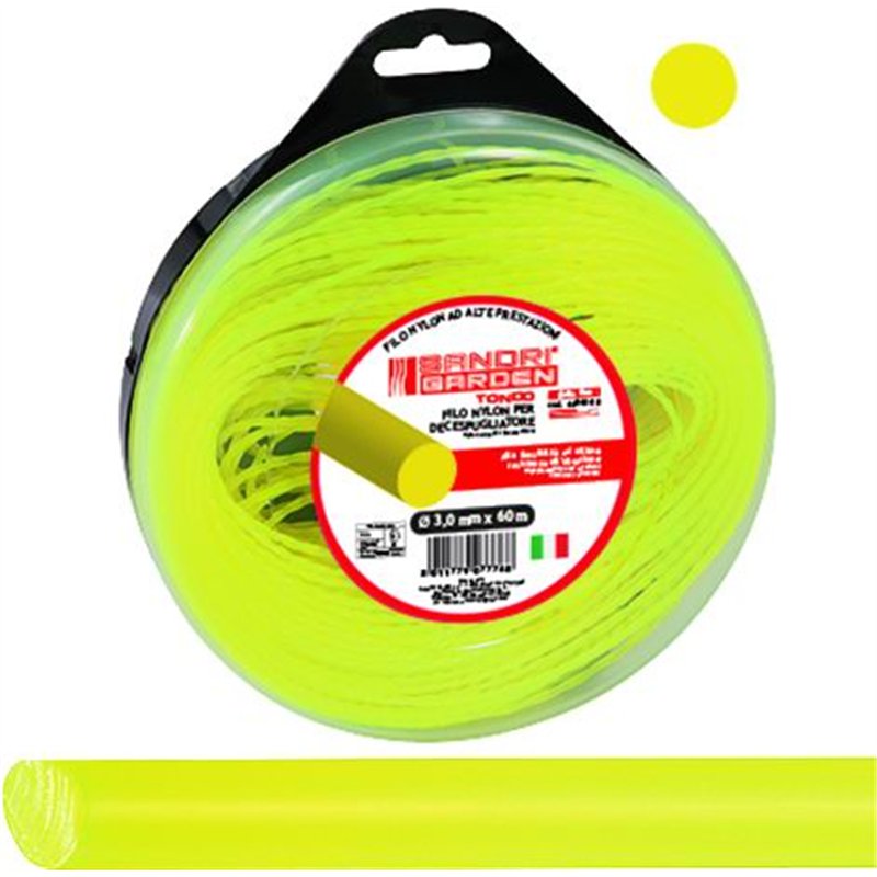 Nylon line for brushcutter section. round d.3.0mm 50 mtl