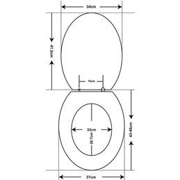 Universal toilet seat VIGOR ATLANTA in MDF wood Easyfix