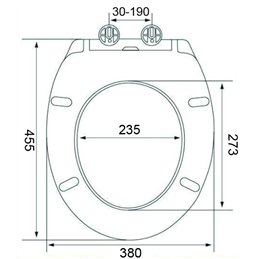 Universal toilet seat with soft close VIGOR CHICAGO Duroplast