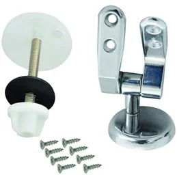 Cerniera per sedile tavoletta WC cromate ala lunga - set
