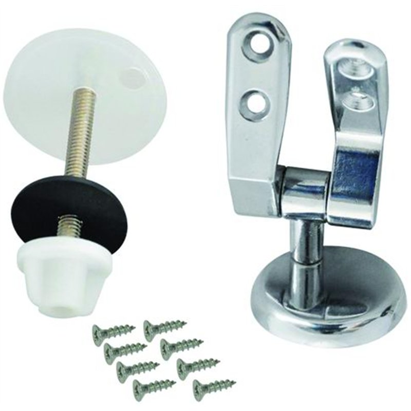 Cerniera per sedile tavoletta WC cromate ala lunga - set