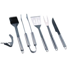 Set utensili INOX per barbecues SandriGarden 6 pz. 78935-15