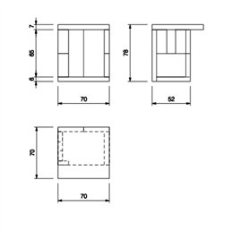 70cm Concrete Storage Module for Palazzetti Barbecues