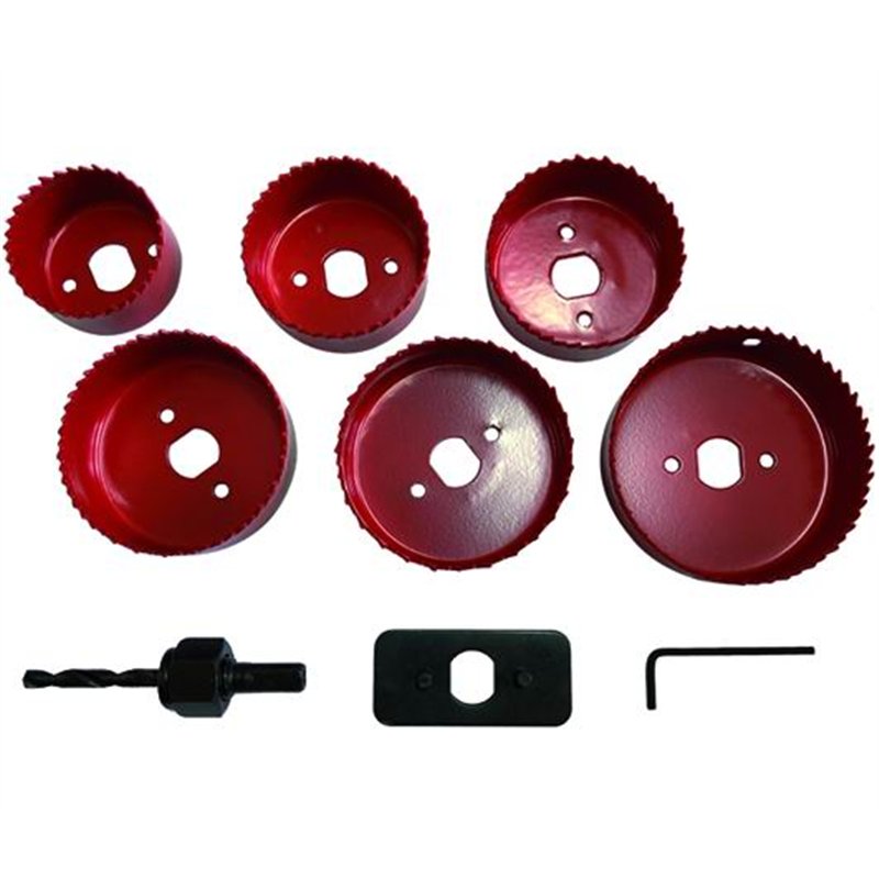 Seghe a tazza in acciaio al carbonio set 9 pezzi 51-86mm VIGOR