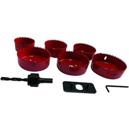 Seghe a tazza in acciaio al carbonio set 9 pezzi 51-86mm VIGOR