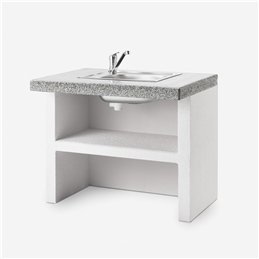 Modulo lavello 90cm in cemento per barbecue Palazzetti