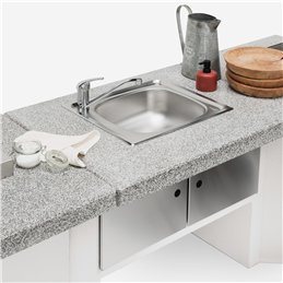 Modulo lavello 90cm in cemento per barbecue Palazzetti