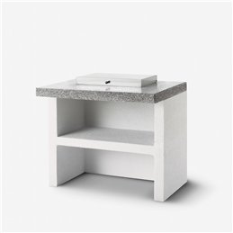Modulo fornello gas 2 fuochi 90cm in cemento per barbecue