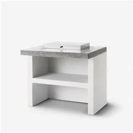 Modulo fornello gas 2 fuochi 90cm in cemento per barbecue