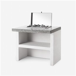 Modulo fornello gas 2 fuochi 90cm in cemento per barbecue