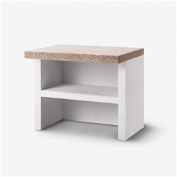 Modulo lavoro 90cm in cemento per barbecue Palazzetti