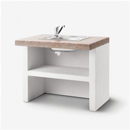 Modulo lavello 90cm in cemento per barbecue Palazzetti