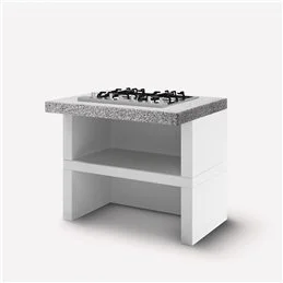 Modulo fornello gas 4 fuochi 90cm in cemento per barbecue