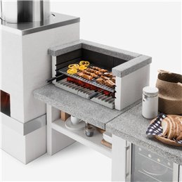 Single concrete countertop barbecue for Palazzetti barbecues