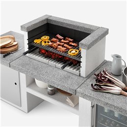Single concrete countertop barbecue for Palazzetti barbecues