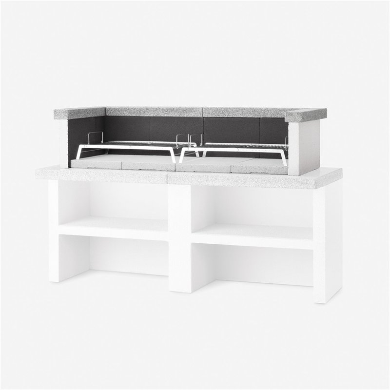 Double Concrete Countertop Barbecue for Palazzetti Barbecues